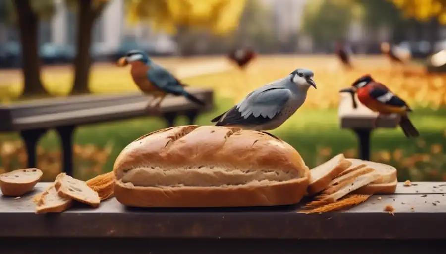 Birds Eating Bread
