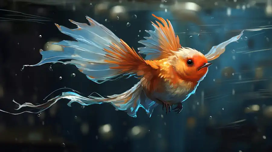 A Bird that looks like a Goldfish